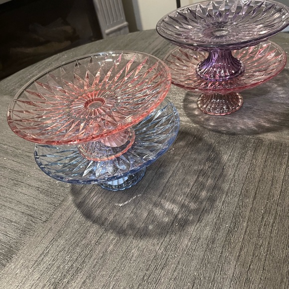 NWT Mini Glass Cake Tiers/ Cake Stands - Picture 2 of 3